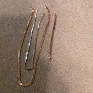 Nice gold tone necklaces and bracelet
